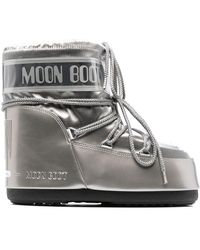 Moon Boot - Icon Padded Metallic Satin Snow Boots - Lyst