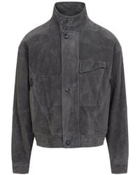 Giorgio Armani - Suede Leather Jacket - Lyst