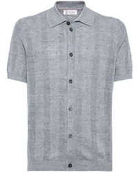 Brunello Cucinelli - Button-up Polo Shirt - Lyst