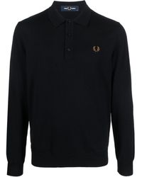 Fred Perry - Logo Wool Blend Polo Shirt - Lyst