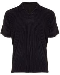 Homme Plissé Issey Miyake - Pleated Polo Shirt - Lyst
