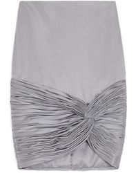 Valentino - Draped Satin Skirt - Lyst
