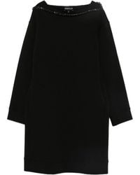 Emporio Armani - Cotton Blend Short Dress - Lyst