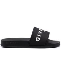Givenchy - Sandali slides con logo goffrato - Lyst