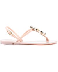 Casadei - Jelly Thong Sandals - Lyst