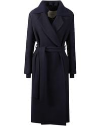 Jucca - Coat With Knitted Collar - Lyst