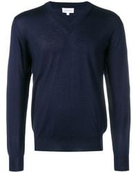 Brioni - Wool Cashmere And Silk V-Necked Sweater - Lyst