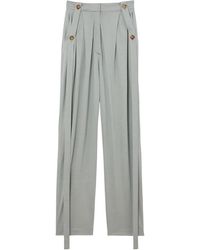 Burberry High-waisted Tailored Trousers - Grey