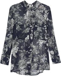 Semicouture - Floral-print Chiffon Shirt - Lyst