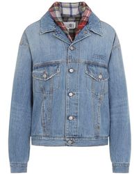 MM6 by Maison Margiela - Denim Cotton Jacket - Lyst
