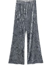 forte_forte - Velvet High-waisted Trousers - Lyst