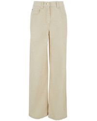 Brunello Cucinelli - Velvet Flared-Leg Trousers - Lyst