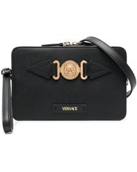 Versace - Medusa Biggie Small Leather Messenger Bag - Lyst
