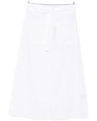 TOTEME - Linen And Cotton Blend Skirt - Lyst