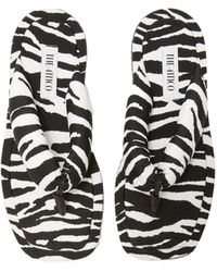 The Attico - Indie Zebra Print Flat Thongs - Lyst