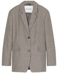 Closed - Wool Single-Breasted Blazer Jacket - Lyst