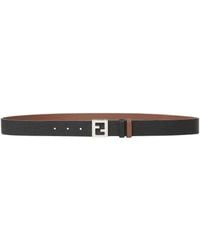 Fendi - Leather 30 Mm Reversible Ff Belt - Lyst
