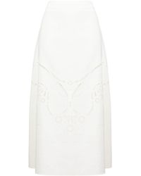 Chloé - High-waisted Embroidered-design Skirt - Lyst