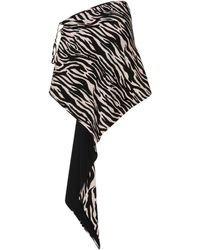 The Attico - Zebra Print Mini Skirt - Lyst