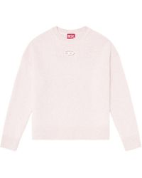 DIESEL - Logo Wool Blend Sweater - Lyst