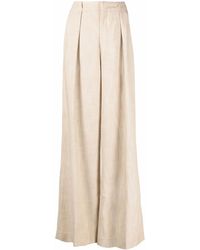 Closed - Pleated Flared Trousers - Lyst