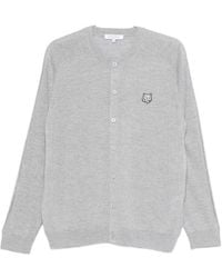 Maison Kitsuné - Fox Head Wool Cardigan - Lyst