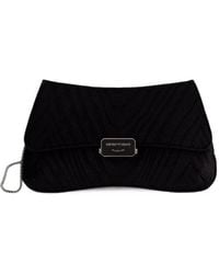 Emporio Armani - Velvet Clutch - Lyst