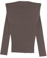 Rick Owens - Wool Off-Shoulder Sweater - Lyst