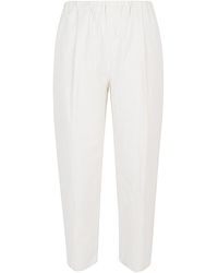 Apuntob - Wide Leg Cotton Trousers - Lyst