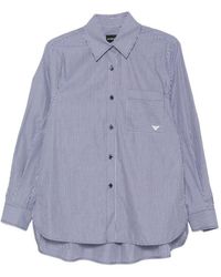 Emporio Armani - Striped Cotton Shirt - Lyst