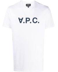 A.P.C. - T-shirts And Polos Blue - Lyst