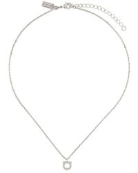 Ferragamo - Gancini Crystal Necklace - Lyst