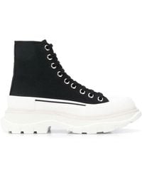 Alexander McQueen - Black Tread Slick Ankle Boot - Lyst