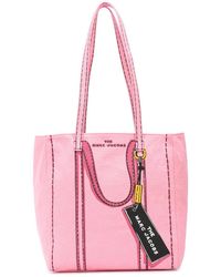 Marc Jacobs The Trompe L'oeil Tag Tote Bag Pink Multi