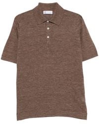 Brunello Cucinelli - Linen And Cotton Blend Polo Shirt - Lyst