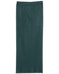 Pleats Please Issey Miyake - Pleated Long Skirt - Lyst