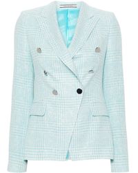 Tagliatore - Cotton Blend Double-Breasted Jacket - Lyst