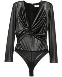 Elisabetta Franchi - Twist-Detail Long-Sleeve Bodysuit - Lyst