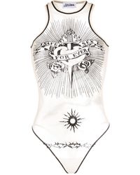 Jean Paul Gaultier - Flocked Tulle Bodysuit - Lyst