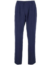 Emporio Armani - Linen Trousers - Lyst