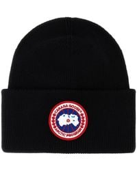 Canada Goose - Arctic Disc Ribbed Wool Beanie Hat - Lyst