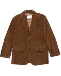 DUNST - Suede Single-Breasted Jacket - Lyst