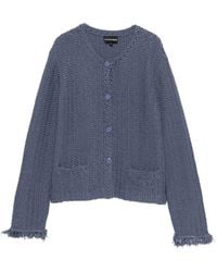 Emporio Armani - Cotton Blend Blazer Jacket - Lyst