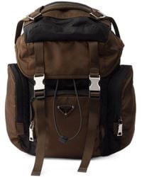 Prada - Re-Nylon And Leather Backpack - Lyst