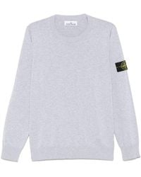 Stone Island - Crewneck Sweater With Logo - Lyst