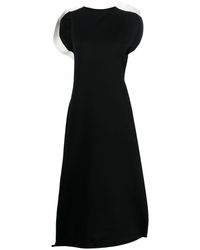 Issey Miyake Pleated Midi Dress - Black