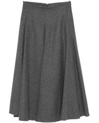 Susanne Bommer - Wool Midi Skirt - Lyst