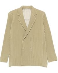 Homme Plissé Issey Miyake - Pleated Single-Breasted Jacket - Lyst