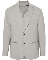 Emporio Armani - Wool Blend Single-Breasted Blazer Jacket - Lyst
