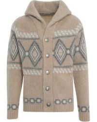 BORGO ASOLO CASHMERE - Rombi Geometric Pattern Cardigan - Lyst